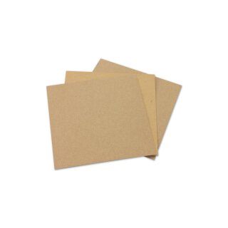 25 x Card 12 x 12 cm, kraft cardboard 283 g/m², brown, unprinted
