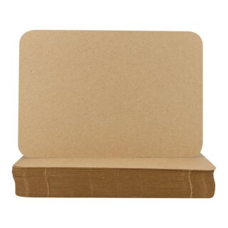 25 x Card 11 x 16 cm, rounded corners, kraft cardboard 283 g/m²