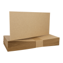 25 Folding cards DL landscape, kraft cardboard 244...
