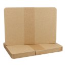 25 x A6 card, rounded, Kraft cardboard 283 g/m², brown, unprinted