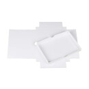 Faltschachtel 15,5 x 23,5 x 2,5 cm, Weiß, mit Deckel, Premiumkarton - 10er Set