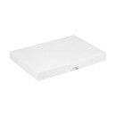 Faltschachtel 15,5 x 23,5 x 2,5 cm, Weiß, mit Deckel, Premiumkarton - 10er Set