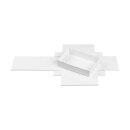 Folding box 15,5 x 23,5 x 5 cm, white, with lid, premium cardboard - 10 boxes/set