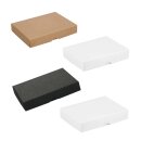 Folding box 10 x 14 x 2.5 cm, with lid, brown, black, white cardboard - 10 boxes/set