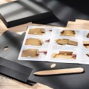 Faltschachtel 13,6 x 19,6 x 2 cm, Braun, Schwarz, Wei&szlig; , mit Deckel - 10er Set