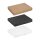 Faltschachtel 13,6 x 18,6 x 2,5 cm, Schwarz, Weiß, Braun, Deckel, Kraftkarton - 10er Set