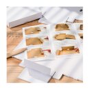 Faltschachtel 11,5 x 15,5 x 5 cm, Braun, Schwarz, Wei&szlig;, mit Deckel, Karton - 10er Set