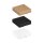 Faltschachtel 10,4 x 10,4 x 2,5 cm, Braun, Schwarz oder Weiß - 10er Set