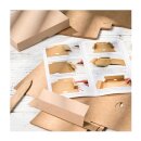 Folding box 16.8 x 12 x 2 cm, Brown, Black White, with lid - set of 10