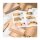 Folding box 16.8 x 12 x 2 cm, Brown, Black White, with lid - set of 10