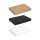 Folding box 16.8 x 12 x 2 cm, Brown, Black White, with lid - set of 10