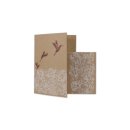 Folding card "Hummingbird" four-color, A6, kraft cardboard