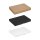 Folding box 15,5 x 23,5 x 2,5 cm, Brown, Black, White, with lid, cardboard - 10 boxes/set