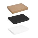 Folding box 16.2 x 22.5 x 2.5 cm, Brown, Black, White, with lid - set of 10