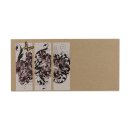 Folding card "Butterfly" four-color, DL, kraft cardboard
