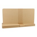 Karten in DL, A6 oder 11x16 cm, braun, abgerundet, Kraftkarton - 25er Pack