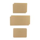 Karten in DL, A6 oder 11x16 cm, braun, abgerundet, Kraftkarton - 25er Pack