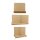 Karten in DL, A6 oder 11x16 cm, braun, abgerundet, Kraftkarton - 25er Pack