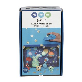 Bastelset Aliens modellieren,  inkl. Material und Anleitung, ab 4 Jahre