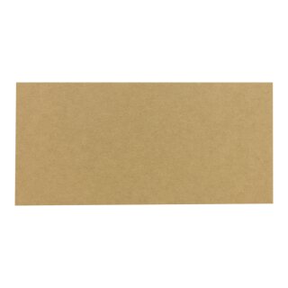 25 x Card DL, Kraft cardboard 225 g/m², 100 x 210 mm, unprinted