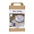 Bastelset Harzgie&szlig;en - marmoriertes Tablett, inkl. Material und Anleitung