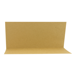 Folding card DL Kraft cardboard 283 g/m², 100 x 210 mm - 25 pieces/pack