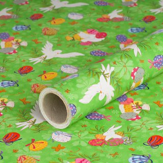 Wrapping paper Easter, green-multicolored 0,7 x 10 m, roll