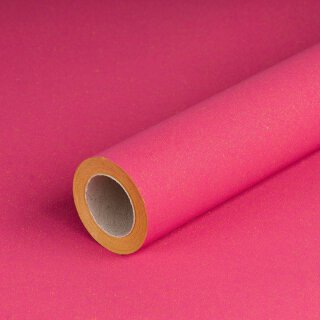 Gift wrapping paper Pink, single colour, recycled paper, smooth, roll 0.70 x 10 m
