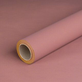 Gift wrapping paper dusty pink, single-coloured, recycled paper, smooth - 1 roll 0.70 x 10 m