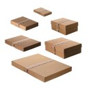 Aufbewahrungsboxen Braun, f&uuml;r A3, A4, A5 &amp; A6, mit Deckel, FSC Pappe, genietet