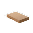Storage box brown, A6, 120 x 185 x 25 mm, with lid, FSC paperboard, riveted