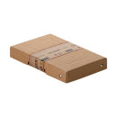 Storage box brown, A6, 120 x 185 x 25 mm, with lid, FSC paperboard, riveted