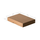 Aufbewahrungsbox Braun, A5, 18 x 25 x 4 cm, mit Deckel, FSC Pappe, genietet