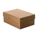 Aufbewahrungsbox Braun, A5, 180 x 250 x 100 mm, mit Deckel, FSC Pappe, genietet