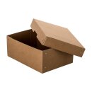 Aufbewahrungsbox Braun, A5, 180 x 250 x 100 mm, mit Deckel, FSC Pappe, genietet