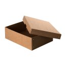Storage box brown, A4, 240 x 320 x 100 mm, with lid, FSC paperboard, riveted