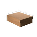Storage box brown, A4, 240 x 320 x 100 mm, with lid, FSC paperboard, riveted