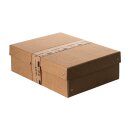 Storage box brown, A4, 240 x 320 x 100 mm, with lid, FSC paperboard, riveted