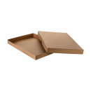 Storage box brown, A3, 320 x 440 x 40 mm, with lid, FSC cardboard, riveted