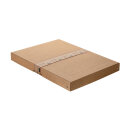 Storage box brown, A3, 320 x 440 x 40 mm, with lid, FSC cardboard, riveted