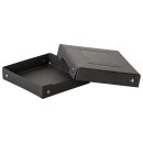 Storage box black, 120 x 120 x 25 mm, with lid, FSC cardboard, riveted
