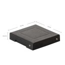 Storage box black, 120 x 120 x 25 mm, with lid, FSC cardboard, riveted