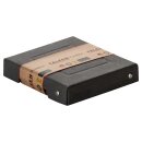 Storage box black, 120 x 120 x 25 mm, with lid, FSC cardboard, riveted