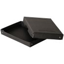 Aufbewahrungsbox Schwarz, 19 x 13 x 2,5 cm, mit Deckel, FSC Pappe, genietet