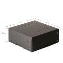 Aufbewahrungsbox Schwarz, 200 x 200 x 85 mm, mit Deckel, FSC Pappe, genietet