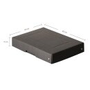 Storage box black, A5, 250 x 180 x 40 mm, with lid, FSC paperboard, riveted