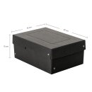 Aufbewahrungsbox Schwarz, A5, 25 x 18 x 10 cm, mit Deckel, FSC Pappe, genietet