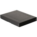 Storage box black, A4, 320 x 240 x 40 mm, with lid, FSC paperboard, riveted