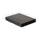 Storage box black, A4, 320 x 240 x 40 mm, with lid, FSC paperboard, riveted