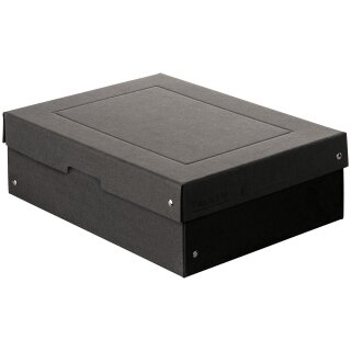 Storage box black, A4, 320 x 240 x 100 mm, with lid, FSC...